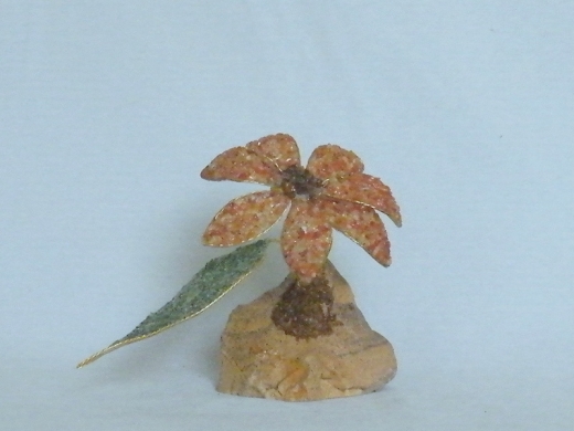 Gänseblümchen (± 8 cm) mit Karneol und Tigerauge
